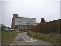 TL9296 : The church of St. Martin, Thompson by David Howard