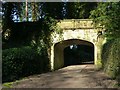 Gothic bridge over footpath