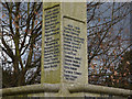 Burscough war memorial  - WW2 names