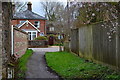 Path between houses at Old Alresford