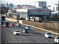 View over the M2 to Yorkgate Depot, Belfast