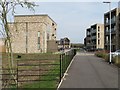 Cycle path entering Ninewells Development