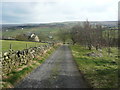 Footpath on driveway to Westfield Farm, Oxenhope