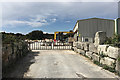 Entrance to an active quarry off Easton Lane, Portland