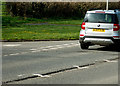 A structural failure in the road surface on the B3233 at Fremington