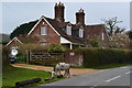 House and donkey near Stock