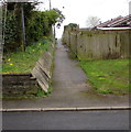 Footpath ascending from Lancaster Road, Lower New Inn