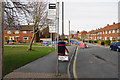 Bus stop and roadworks on Northfleet Road