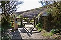 SS4240 : Entering National Trust land at Baggy Point, Devon by Derek Voller