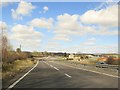 A66  approaching  right  turn  for  Thorpe  Farm Centre