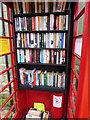 Inside Amberley Phonebox Library & Book Exchange