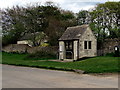 Bus shelter at the edge of Minchinhampton Common, Amberley