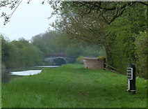 SJ8414 : Shropshire Union Canal milepost by Mat Fascione