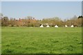 SO8352 : Tents at Manor Farm by Philip Halling