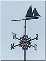 NJ2370 : Weather Vane on Lossiemouth Library by valenta