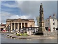 SO5139 : Shire Hall and war memorial by Philip Halling
