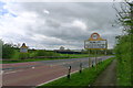 The A47 entering Morcott