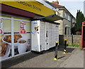 InPost terminal outside Pricedown Stores, Meadow Crescent, Pontymister