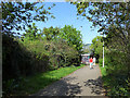 Footpath to the footbridge over the A102