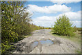 Waste ground crossed by Haswell to Hart Countryside Walkway