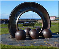 NT3975 : Sculpture opposite Cockenzie Harbour by Mat Fascione