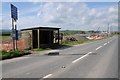 Only the bus shelter remains