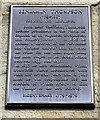 NZ1164 : Plaque for Benjamin Thompson, Wylam Railway Station by Andrew Curtis