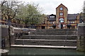 TQ3480 : Wapping Western Dock Canal by Peter Trimming