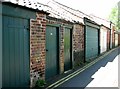 Garages and back doors in Ice House Lane