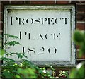 Date stone at Prospect Place