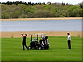 Taking a swing, Castle Hume Golf Resort