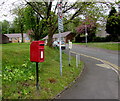 Queen Elizabeth II postbox on a Pengam corner