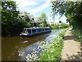 A narrowboat on the Paddington Arm of the Grand Union Canal at Greenford