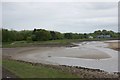SS5798 : Loughor foreshore adjacent to Glanymor Park by Simon Mortimer