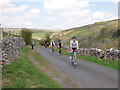 SD9772 : Tour de Yorkshire - returning spectators by bike by Stephen Craven