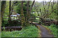 Footpath and footbridge over the River Duhonw