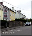 ST1596 : Warning signs alongside Gellihaf Road, Fleur-de-lis by Jaggery