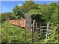 Kissing gate and railway bridge