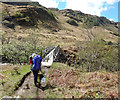 NM7998 : Footbridge over the Inverie River on way to Gleann Meadail by Andy Waddington