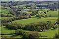 Green fields below Caer Einon