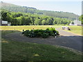 Green roundabout in Waunfawr Park, Crosskeys