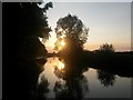 Canford Magna: sunset on the Stour