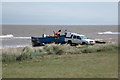 TM4762 : IH89 Fishing Boat on Sizewell Beach by Geographer