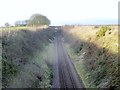 Railway  north  to  Filey  Sunshine  and  shadows  in  the  cutting