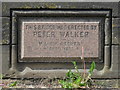 Plaque on Willow Bridge, Salop Road - west parapet