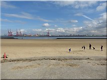 SJ3194 : Beach at New Brighton by Graham Robson