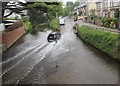 Car fording the River Sid, Sidmouth