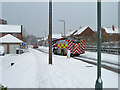 Fire brigade in the snow, Crawley