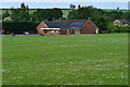 View across cricket green to King