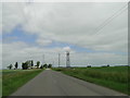 Mobile relay mast on Sidebar Lane, Heckington Fen